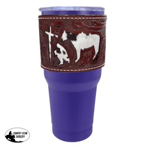 30 oz Insulated  purple Prayer  Tumbler