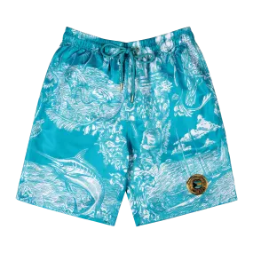 50TH INDEPENDENCE SHORTS-AQUA