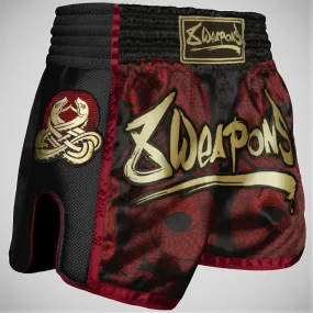 8 Weapons Naga Super Mesh Muay Thai Shorts Red