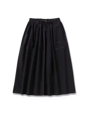 And Wander Womens C/N Rip Skirt Black