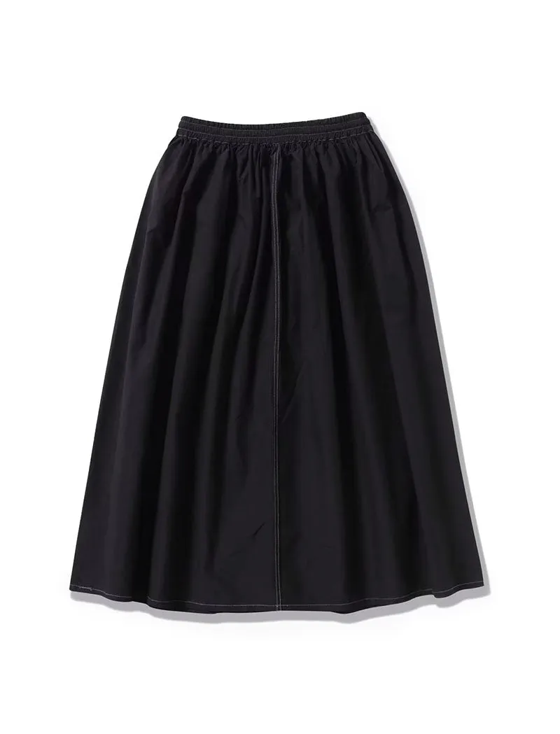 And Wander Womens C/N Rip Skirt Black