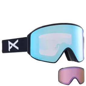 Anon M4 Cylindrical MFI Low Bridge Fit Goggles Black/Perceive Variable Blue   Perceive Cloudy Pink