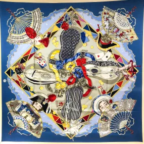 Au Clair de la Lune Hermes Silk Scarf Rare