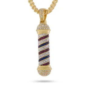 Barber Shop Pole Necklace