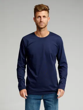 Basic Langærmet T-shirt - Navy