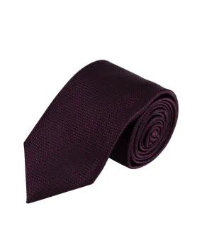 Burgundy Textured Solid Tie