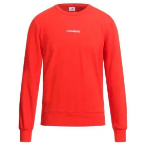 C P Company Brand Logo Red Jumper