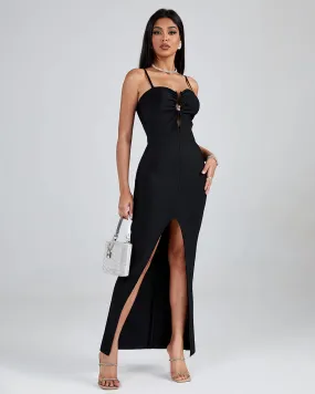 CAELI Backless Bandage Long Dress