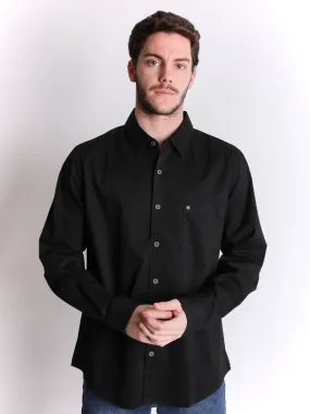 Camisa para Hombre Dunkelvolk SHIRT LS OXFORD BLK