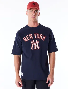 Camiseta New Era Mlb Yankees Rib Infill Azul