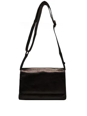 CHESTER LEATHER CROSS BODY BAG-BLACK