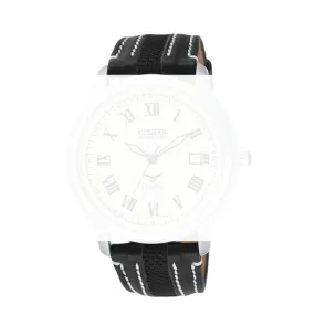 Citizen 21mm Black Strap White Stitched