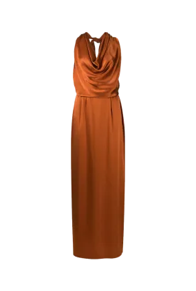 Convertible Halter-Neck Silk Dress