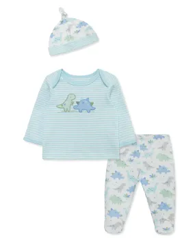 Cute Dinos Footed Pant Set