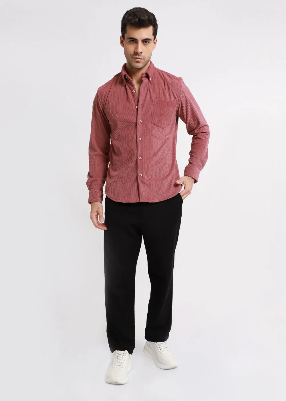 Dark Peach Corduroy Shirt