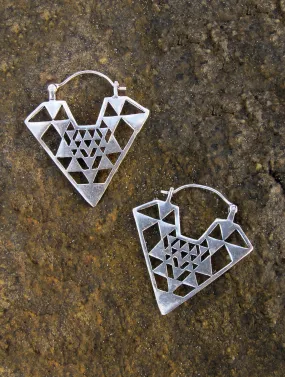 Deco Triangle Earrings