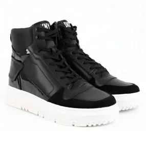 DKNY Mayzi Leather High Top Trainers Women - BLK