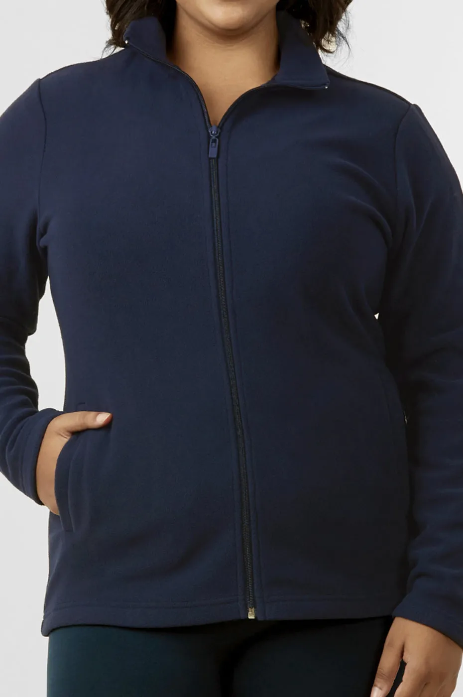 ET TU LADIES POLAR FLEECE JACKET PLUS SIZE (LPF200XE_NVY)