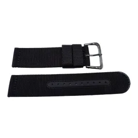 FITS  Seiko Black Nylon 22mm Watch Strap