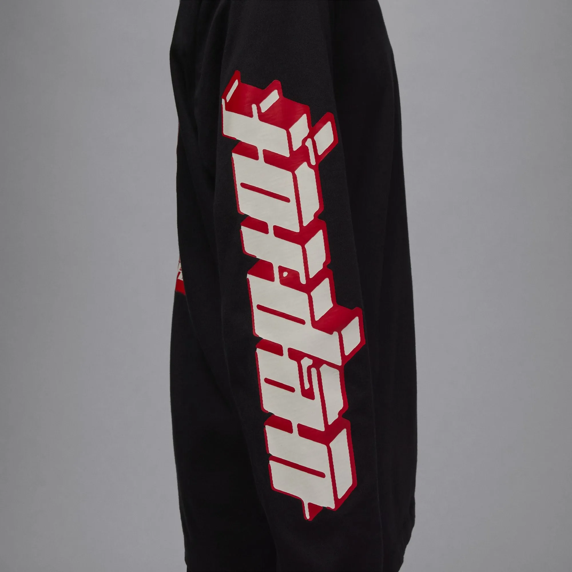 Jordan - Men - Brand Graphic Long-Sleeve Crew - Black/Gym Red