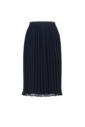 LANTANA NAVY BLUE PLISSÉ PENCIL SKIRT