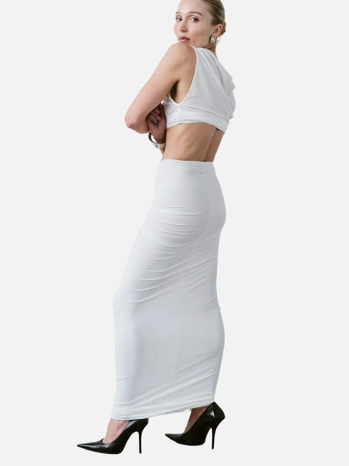 Manhattan Maxi Skirt - White