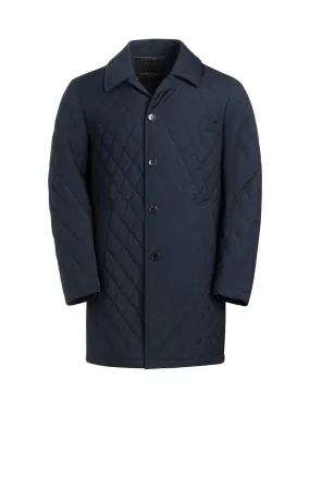 MANSFIELD NAVY WOOL CAR COAT