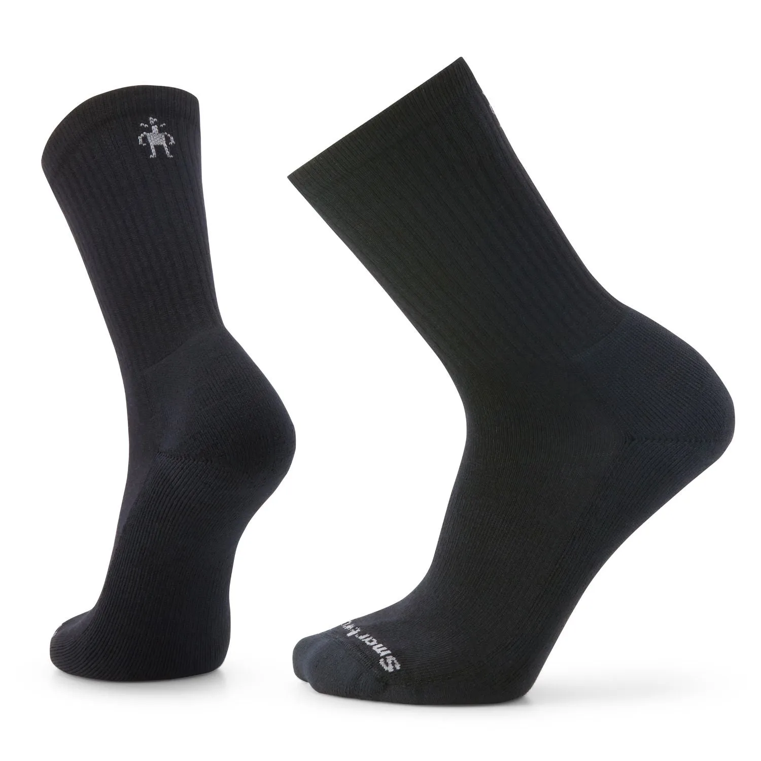 Mens Solid Rib Crew Socks