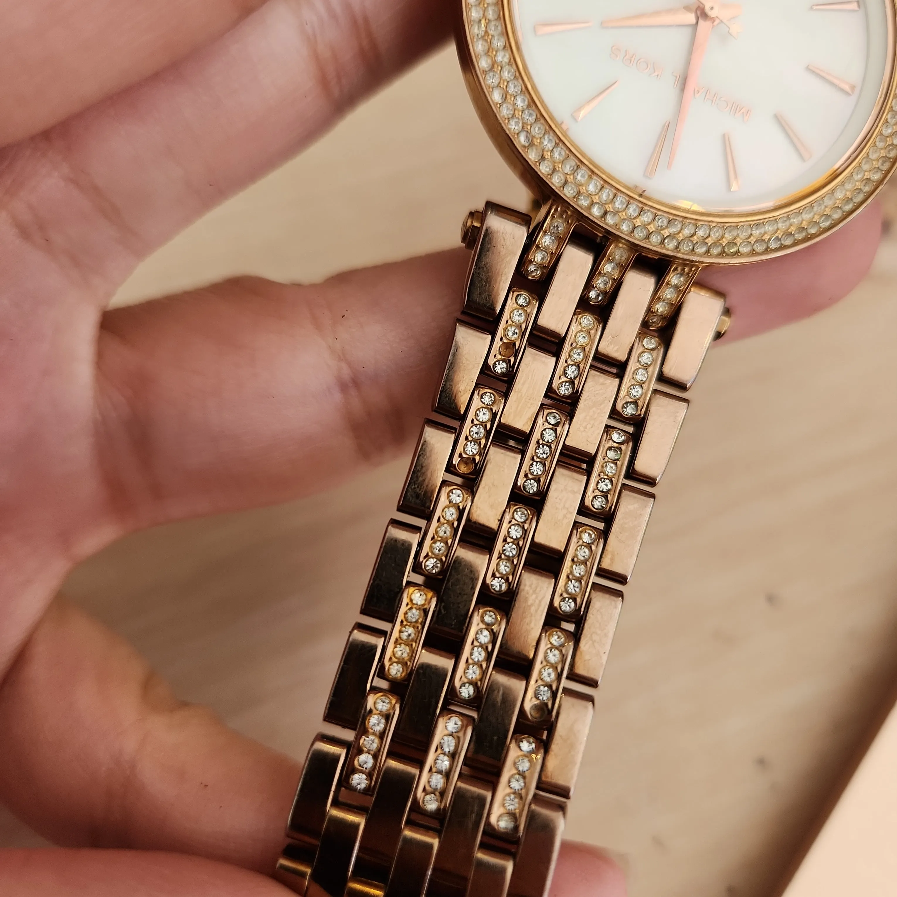 Michael Kors Rose Gold Rhinestone MK3220 Watch | Pre Loved |