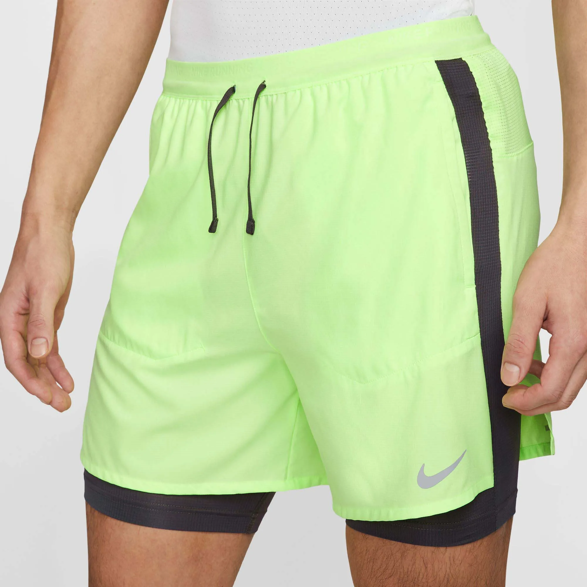 Nike | Men's Stride Dri-FIT 5" Hybrid Running Shorts - Lime Blast