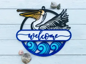 Pelican door hanger