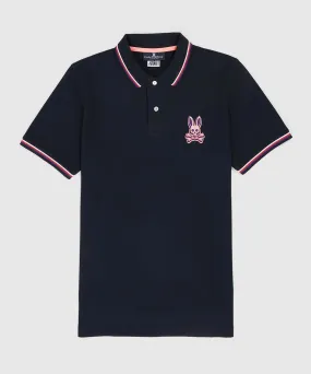 Psycho Bunny Hudson Bunny Logo Polo - Black