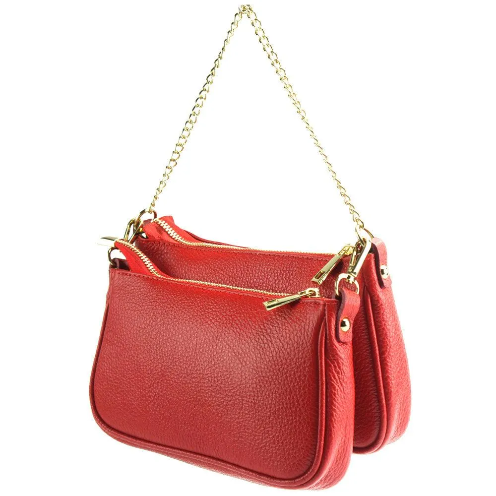 Sesbania leather Shoulder bag