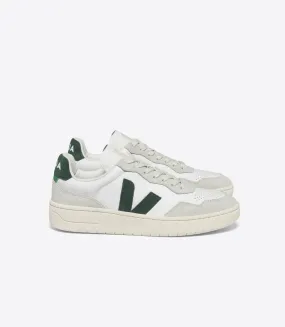 VEJA Men's Extra White Cyprus Green V-90 Suede Leather Sneaker