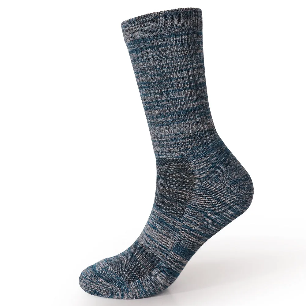 Women's Long Way Hiking Blue Crew Sock 4 Pack